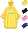 NEWIROVE Regencape Kinder, Unisex Regen Poncho Wasserdicht Regenponcho Regenkleidung Mit Reflektierender Poncho Leichter Regenjacke Für Jungen Mädchen 120-140cm, Gelb