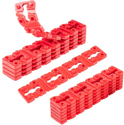 Outlet Spacers for Electrical Box, 48 PCS Spacers for Box Extender Kit | Plastic Wall Plate Spacer, Tile Backsplash Shims for Loose Outlet, Switch Repair, Stackable, Red