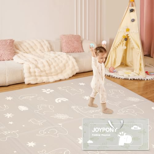 Joypony Krabbelmatte Baby, 150x180 CM Große Faltbare Spielmatte, Wasserdicht & Rutschfest, Baby Play Mat mit Tragetasche – Ideal für Babys & Kleinkinder-Wald