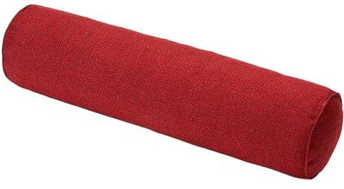 JORTUIO Cuscino Cilindrico Lungo 40/50/60/70/90 cm,Cervicale Rotolo Cilindro Cuscino,Supporto Ergonomico Cuscino Cilindrico Cervicale per Letto Divano,Gambe,Schiena(Borgogna,20x90cm)