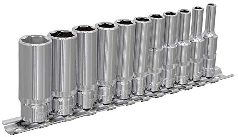 Sealey Ak2671 Socket Set 11Pc 1/4Sq Drive 6Pt Deep Walldrive Imperial