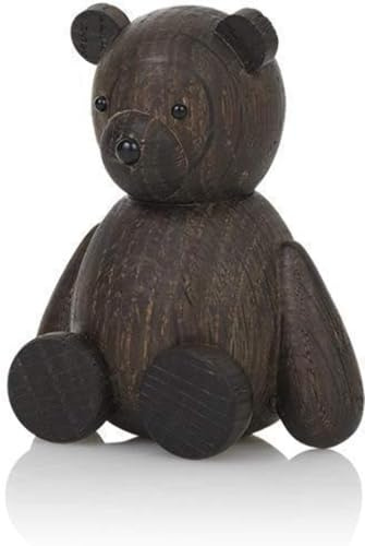 Lucie Kaas Teddy Bear Wooden Figure 9 cm (Smoked Oak)