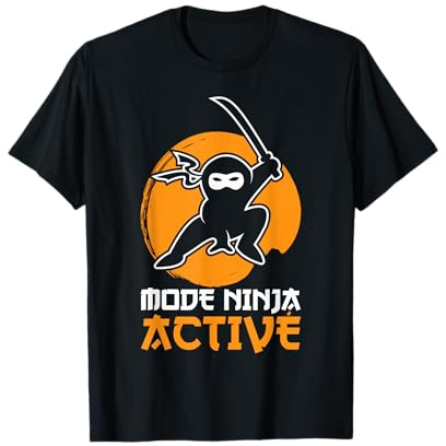Mode Ninja Activé Arts Martiaux Sport Kung Fu Karaté Cadeau T-Shirt