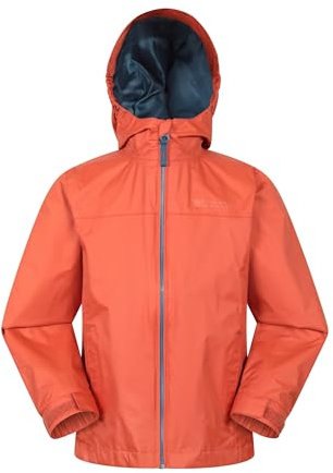 Mountain Warehouse Torrent Wasserdichte Kinderjacke - leichte Regenjacke für Kinder mit versiegelten Nähten, atmungsaktiv, für Mädchen und Jungen - zum Wandern Rost Kinder 152 EU (11-12 Jahre)