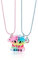 Hifot 2 Stück Halskette Damen Silber Freundschaftskette, Bff Ketten für 2 Mädchen, Bunte Koala Kette Anhänger, Modeschmuck Halskette für Freundin Geschenk Personalisierter Schmuck