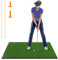 COSTWAY Golf Hitting Mat, 5 x 3 FT/5 x 4 FT Artificial Turf Mat with 2 Rubber Tees and 2 Alignment Sticks, Golf Training Mat for Home Backyard Garage (152 x 92 cm,25mm thick)