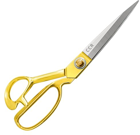 CCR Schneiderschere Stoffschere- Profi Nähschere Scharf 25,4cm aus Edelstahl – Schere zum Schneiden von Stoff, Kleidung, Textilien, Leder, Jeans, Nähen & Ändern