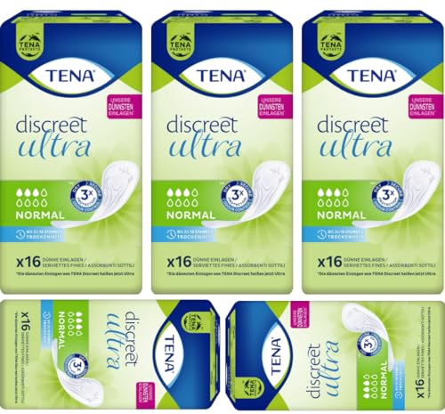 Discreet Ultra Normal Einlagen Pads Damenbinden 16 STÜCK, 25 Er