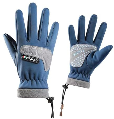 Moonlove Kids Waterproof Thermal Sports Gloves Cold Weather Water Resistant Cycling Mitts Boys Girls Non Slip Running Gloves Windproof Warm Riding Mittens for 8-13 Years Old