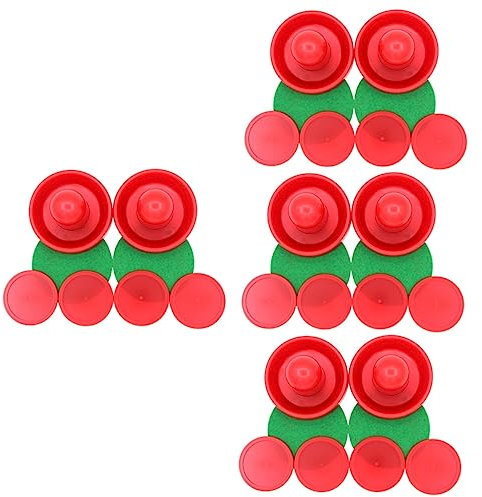 JOINPAYA 4sätze Tischhockey Zubehörset Pucks Filzgriffe Ersatzteile Für Air Hockey Spieltische Hochwertige Langlebige Spielausrüstung Für Spannende