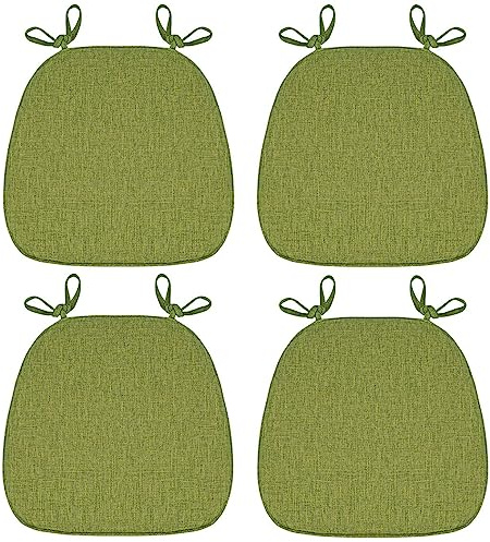 Cojines para sillas de comedor color verde hierba, extraíbles y lavables, disponibles en paquetes de 1/2/4/6 unidades, perfectos para comodidad y estilo (41 x 43 cm)