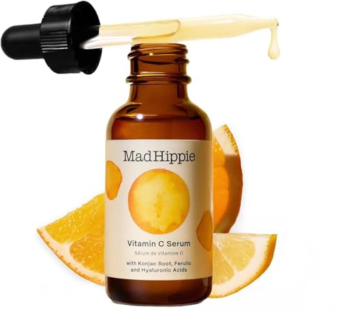 Mad Hippie Vitamin C Gesichtsserum - Hautaufhellendes, feuchtigkeitsspendendes Serum mit Hyaluronsäure, Ferulasäure & Vitamin E (30ml)