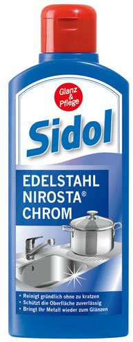 Sidol 12x Glanz und Pflege für Edelstahl, Nirosta und Chrom - 250ml