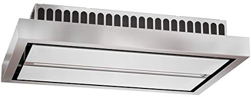 Baumann Aura 90 Cagoule de plafond 90 x 60 cm en acier inoxydable/moteur ebm/aspiration 940 m3/h et silencieuse