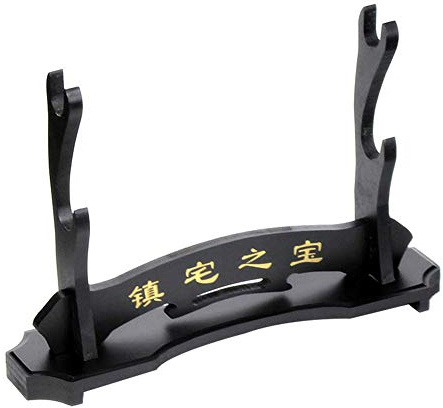 SHULI Japanese Samurai Sword Holder Katana Knife Wakizashi Tanto Sword Stand Sword Table Display Rack-2 Layer