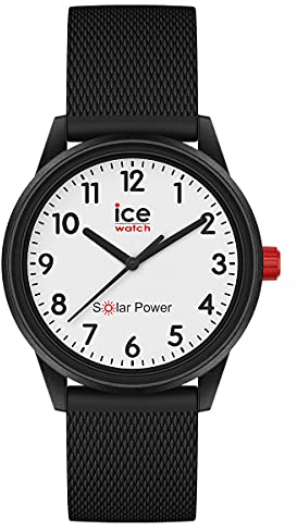 ICE-WATCH - ICE Solar Power Schwarz Mesh - Schwarze Damenuhr mit Silikonarmband - 018478 (Small)