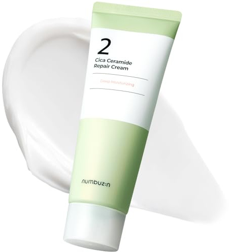 numbuzin No. 2 Cica Ceramide Repair Cream, 2.02 oz / 60 ml | Centella Asiatica, Moisturiser, Deep Repair, Ceramide, Butter Texture