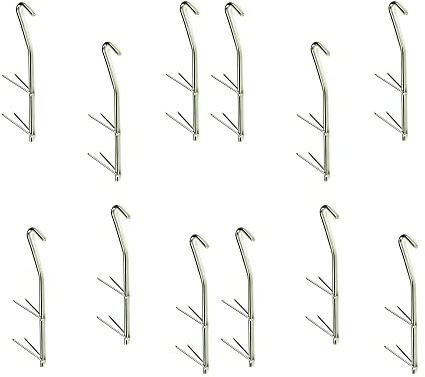 Zite Fishing Räucherhaken Set - 12 Stück V-Form Haken zum Fische Räuchern - Stainless Steel Smoking Hooks