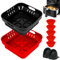 22cm Silikonform für Heißluftfritteuse, 4PCS Airfryer Zubehör Silikon Backform für COSORI 5,5L, Russell Hobbs 4L, Cecotec 6L, Silikonform, Silikoneinsatz Air Fryer Accessories für Heißluftfritteuse