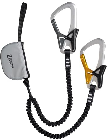 Singing Rock Phario Lite Klettersteigset Unisex Erwachsene, Gelb-Schwarz, 70-110 cm