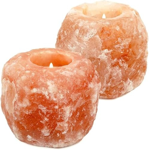 Himalayasalt ljushållare – 2 stycken – Magic Salt® Lighting for Your Soul