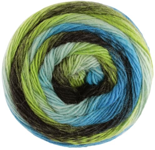 LANA GROSSA Color Mix | Merinovektgarn med gradient för strumpor, tvättbart | garn av 75 % ny ull och 25 % polyamid | 100 g ull för stickning och virkning | 400 m garn