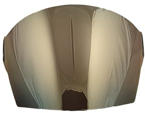 one by Camamoto | Blau Iridium Visier für Gamma Helm, Jet und Demi-Jet, Größe 27x18x11cm