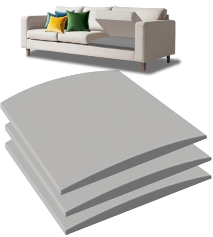 Aifong 3 Pcs Couch Cushion Support for Sagging Cushion 20 x 20 40D High Density Cushion Support Board Replacement Gray Sofa Cushion Support