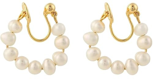 VALICLUD Boucles D’Oreilles À Clip Perle Boucle D Oreille Clip Perle Blanche Bijoux Fantaisie Pour Femmes Sans Piercing Légères Et Confortables Pour Fête Anniversaire Cadeau