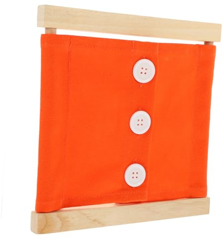 SUPVOX Tablero Educativo Sensorial de Madera para Niños Preescolares, Juguete de Corbata y Botones Grande, Material Didáctico para Práctica de Vestir y Desarrollo de Habilidades de Vida,