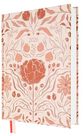 Kokonote Diary 2026 Day Per Page - Charm Bouquet | Daily Planner 2026 Page A Day With Bookmarks, January 2026 - December 2026 | Aesthetic Stationery Gifts For Women & For Men
