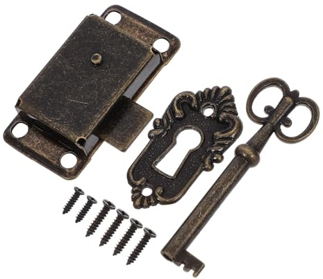 Toddmomy Serrure Armoire Avec Clé Kit De Serrure Antique Pour Meuble Pour Armoire Et Porte De Meuble