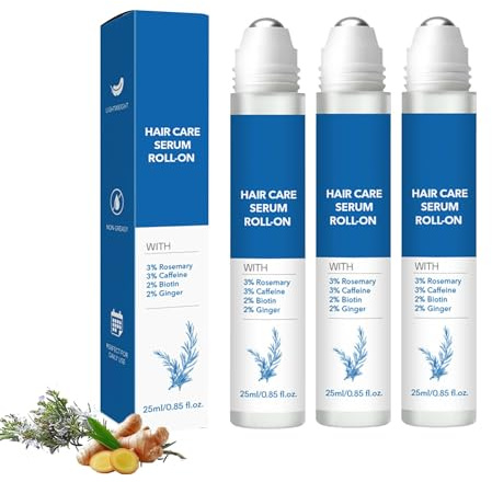 Sérum para el crecimiento del cabello roll-on de romero, suero anticaída para el cuero cabelludo, reduce eficazmente la pérdida de cabello, cuidado diario de alisado, adecuado para todo tipo de