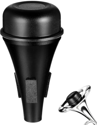 Homoyoyo Sordina de Práctica para Trompeta y Trombón, Silencioso y Compacto, Construcción de Plástico Resistente, Tamaño Pequeño Negro, Accesorio Adecuado para Lecciones y Práctica en Casa