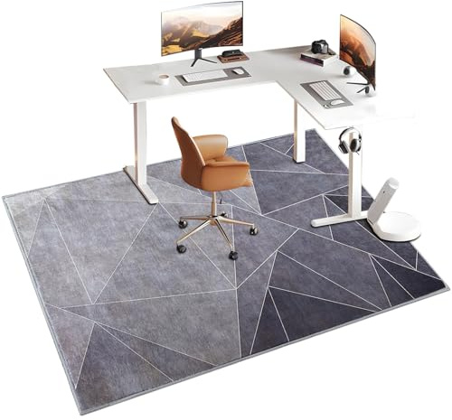 Alfombra Silla Oficina, 130 x 180 cm Alfombra Gaming Suelo, Protector de Suelo para Silla de Oficina, Alfombra Silla Ruedas Gaming Oficina, Alfombrilla para Silla de Gaming,Decora tu Oficina,salón