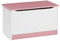 IDIMEX Spielzeugtruhe Hannah, praktische Aufbewahrungsbox aus massiver Kiefer in weiß/rosa, schöne Spielzeugkiste mit Klemmschutz