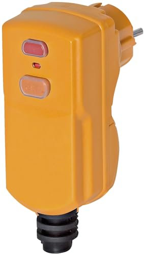 Brennenstuhl Fiche jaune avec protection différentielle 30mA (IP55, pour câble 3G1,5 et 3G2,5)