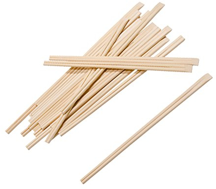Bacchette Cinesi Monouso Confezionate Singolarmente Confezione da 100 Paia - Lunghezza 21 cm - In Legno Usa e Getta - Indicate per Sushi, Cucina Cinese, Pesce e Piatti Asiatici - Biodegradabili