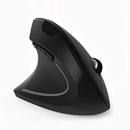 Souris ergonomique sans fil verticale pour gauchers. Windows, Mac OS, USB 2.4 G, 800/1200/1600 DPI, 5 boutons noirs