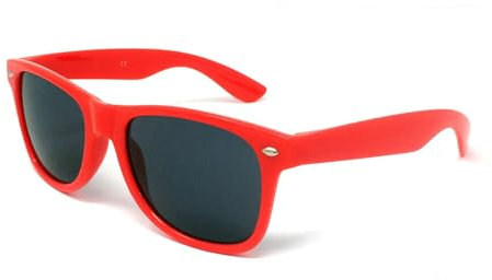 Adults Classic Sunglasses with UV400 Protection - Unisex (Red)