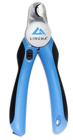 LINUMA® Krallenschere für Hunde, Katzen & Kleintiere - Profi Krallenzange aus Edelstahl mit Sicherheitsstopp, integrierter Nagelfeile & rutschfestem Griff - Krallenschneider geeignet für Anfänger