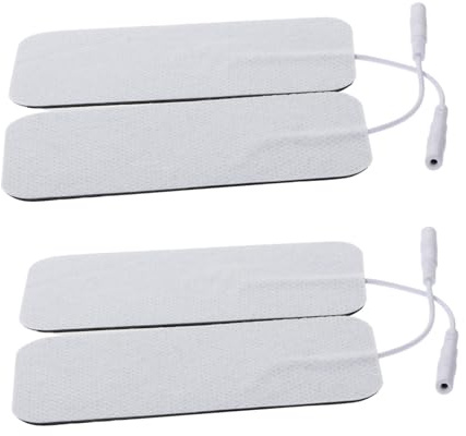 minkissy Almohadillas de Electrodos de Gel para Terapia Eléctrica 4 Piezas Autoadhesivas para Alivio y Uso Múltiple en Muscular
