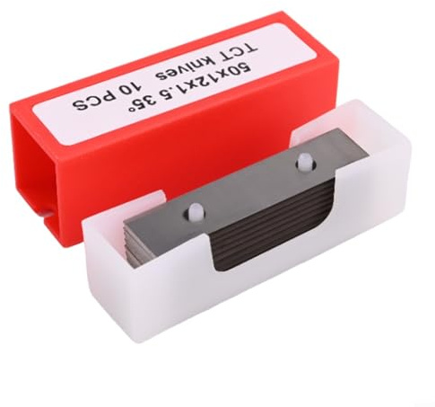 Drhomeam 10PCS Carbide Scraper Rectangular Paint Scraper Blades Wide Carbide Insert For Wood Working, 50X12x1.5mm 35° Cutting Angle