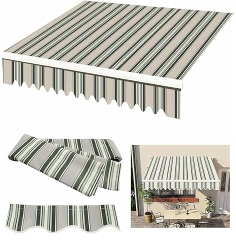 Toldo retráctil de 7 x 5 m para ventanas, puertas, patios, restaurantes y cafeterías. Solución de parasol premium para espacios al aire libre