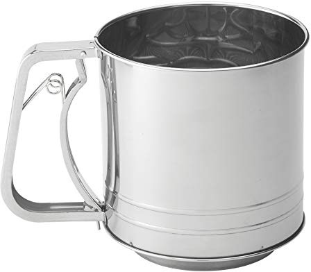 Mrs. Anderson’s Baking Hand Squeeze Flour Sifter, Stainless Steel, 5-Cup Capacity
