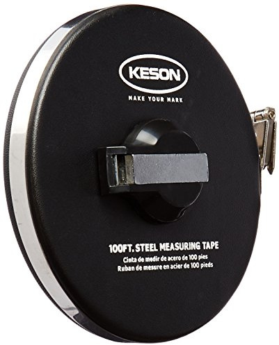 Keson ST10018M Closed-Metal Housing Steel Tape Measures (Graduations: ft., in., 1/8 & cm, mm), 100-Foot / 30M