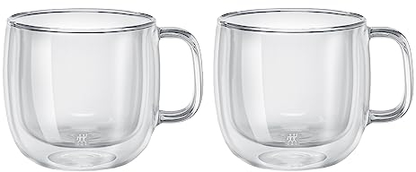 ZWILLING J.A. Henckels Cappuccino-Glasbecher-Set, transparent, 2-teilig
