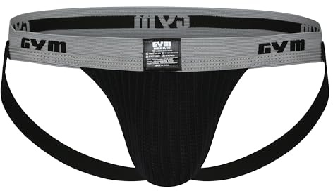GYM 1 Waistband Swim/Run Jockstrap (XX-Large, Black)