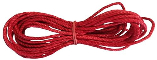 KD89 - Corde de comtoise, torsadée paraffinée, pour poids jusqu'à 5kg - Rouge longueur 4,20m