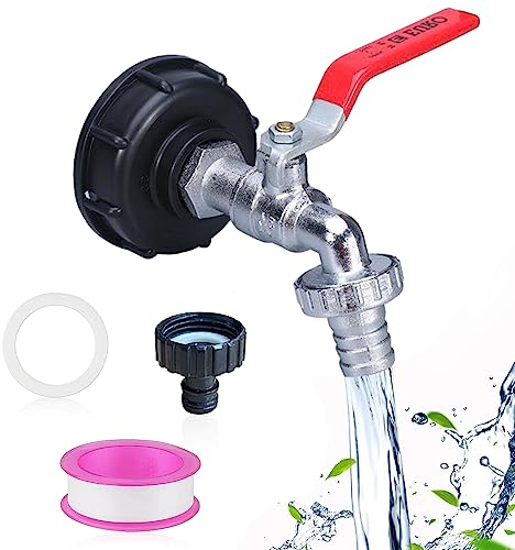 ZIOYA Adaptador de Depósito IBC 3/4 Grifo de Depósito IBC de Lluvia Grifo Garrafa para Grifo Deposito 1000 litros Adaptador IBC Grifo de Jardín